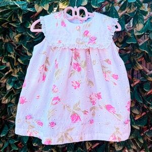 ▪️ 4/$25- Youngstreet Floral Lace‎ Trimmed Dress